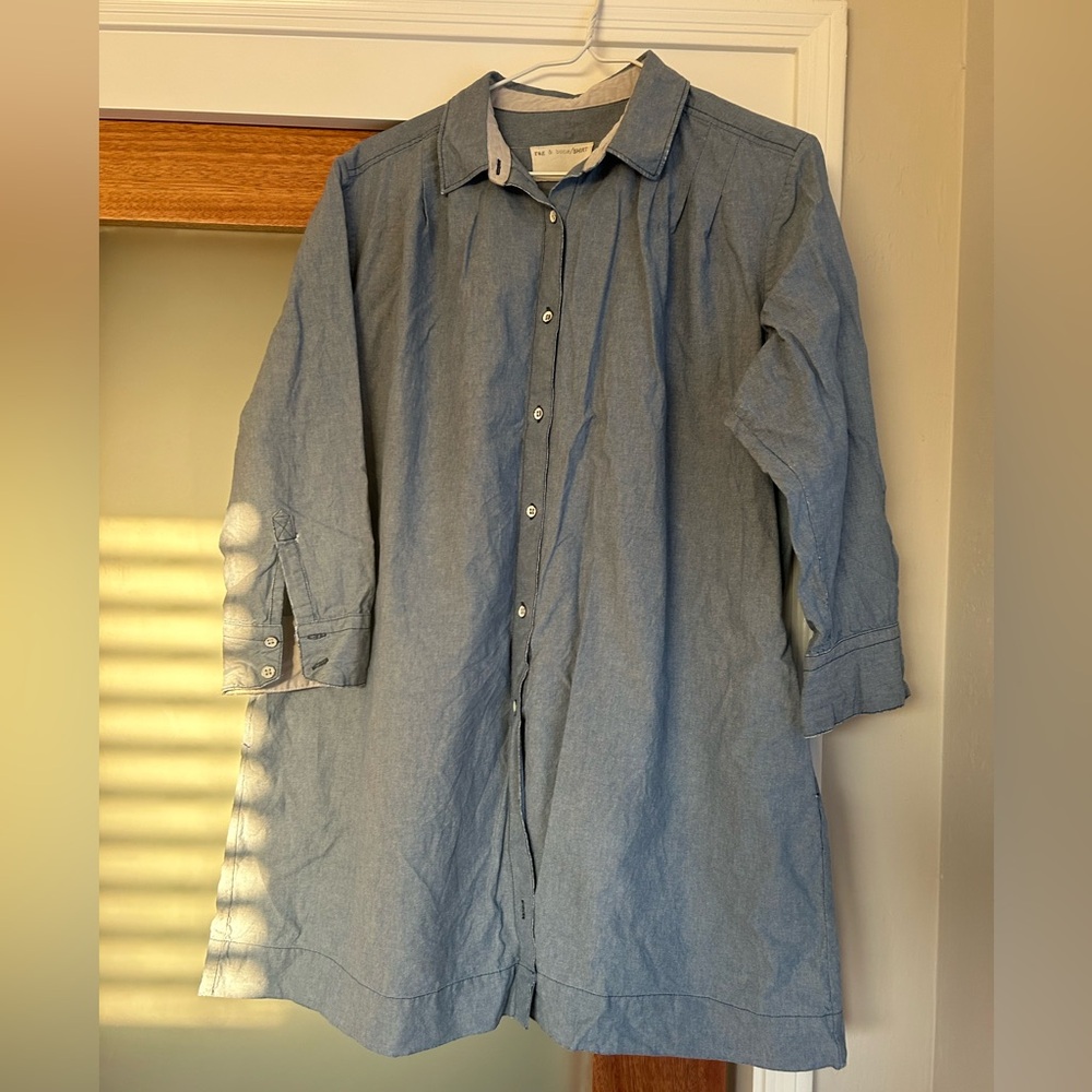 Rag And Bone Denim Button Down Size L - image 1